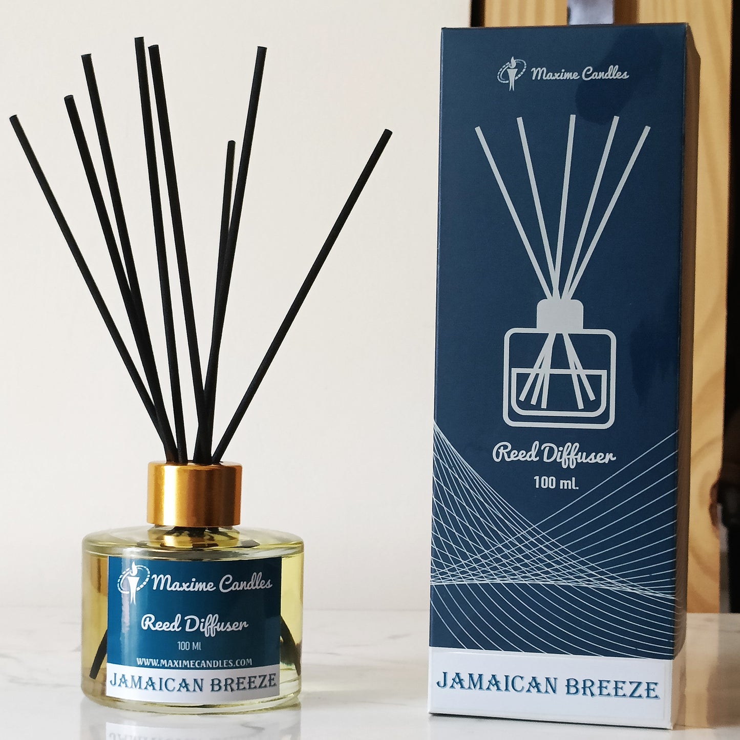 Jamaican Breeze Reed Diffuser Set – 100 Ml with 8 Fiber Sticks