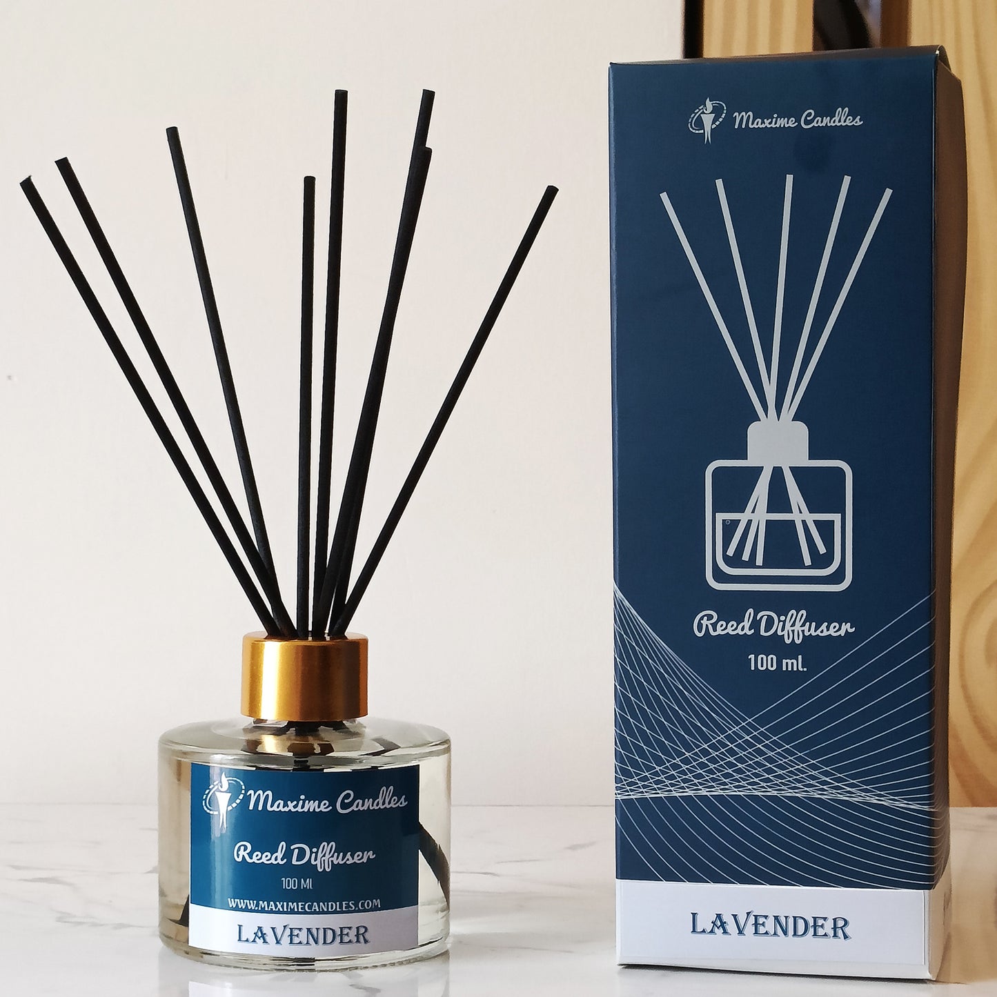 Lavender Reed Diffuser Set – 100 Ml with 8 Fiber Sticks