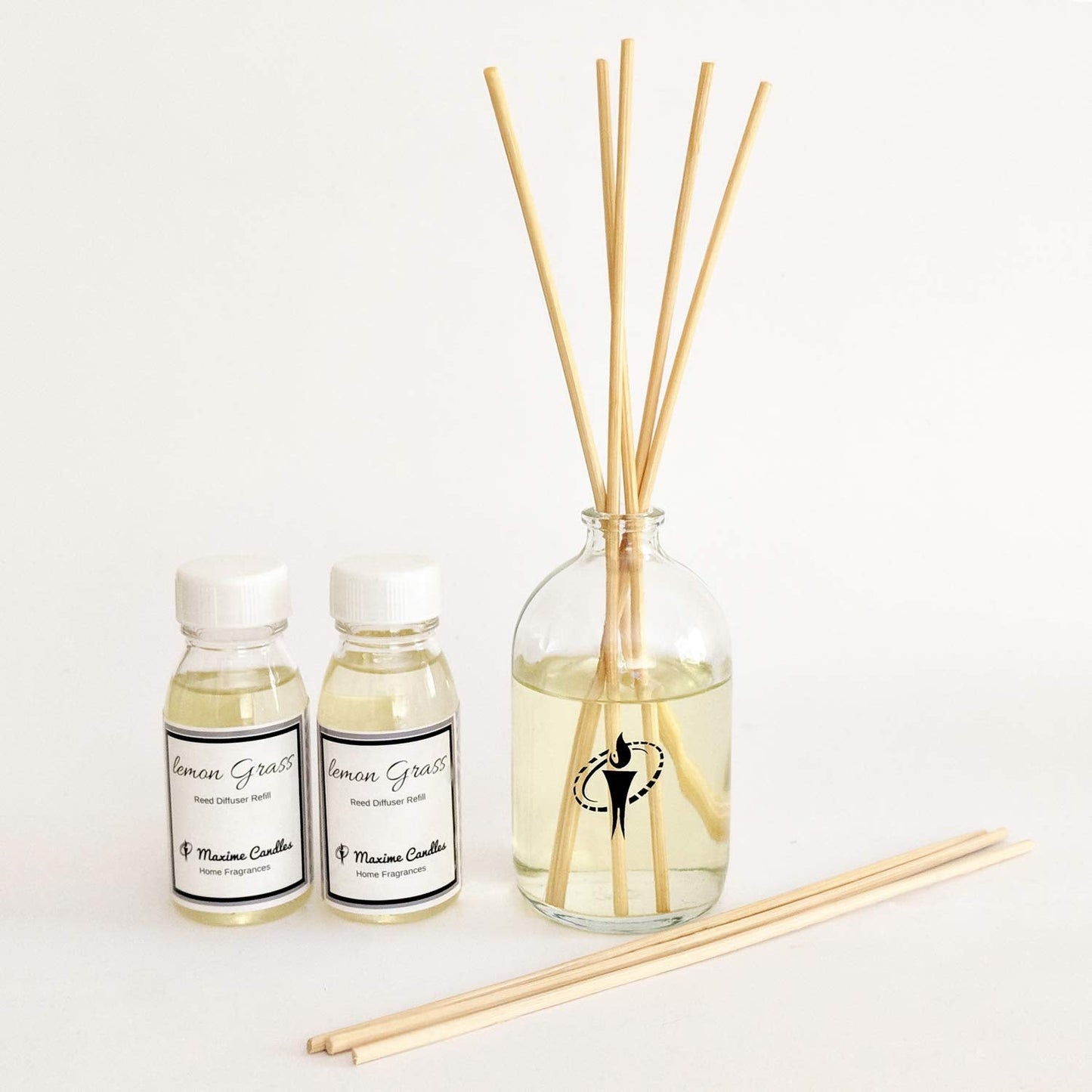 Glass Bottle Reed Diffuser with Lavender Aroma Oil - GR1