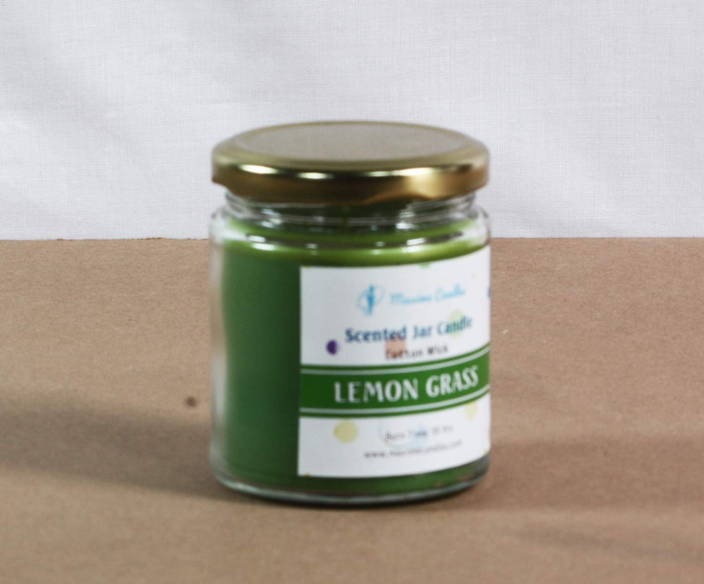 LemonGrass Fragranced Glass Jar Scented Candle