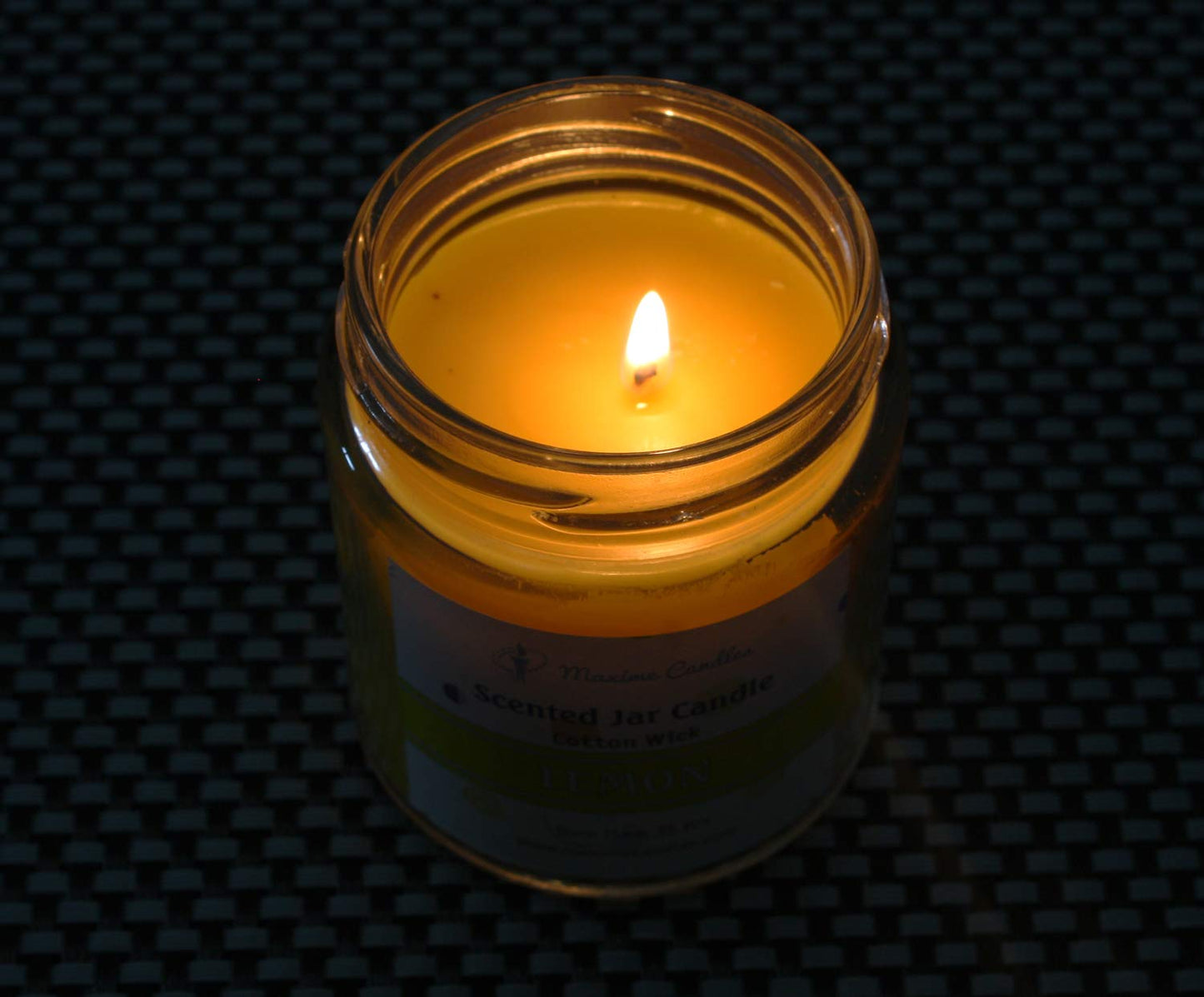 Lemon Fragranced Glass Jar Scented Candle