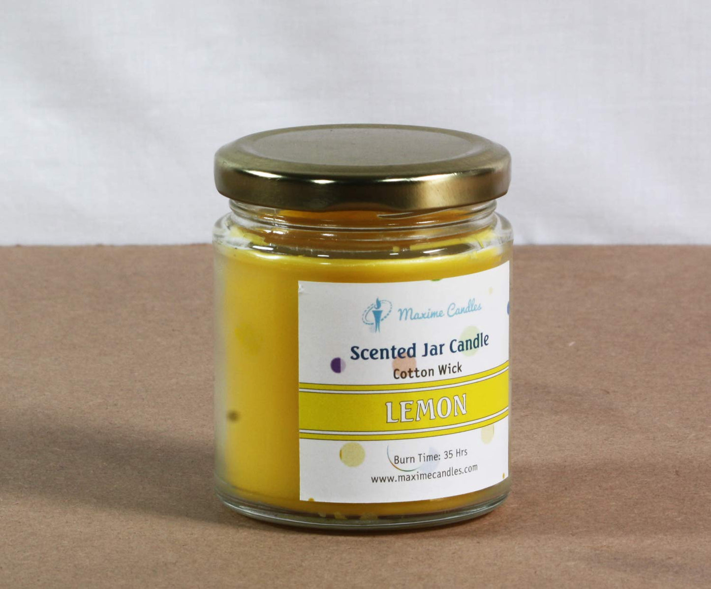 Lemon Fragranced Glass Jar Scented Candle