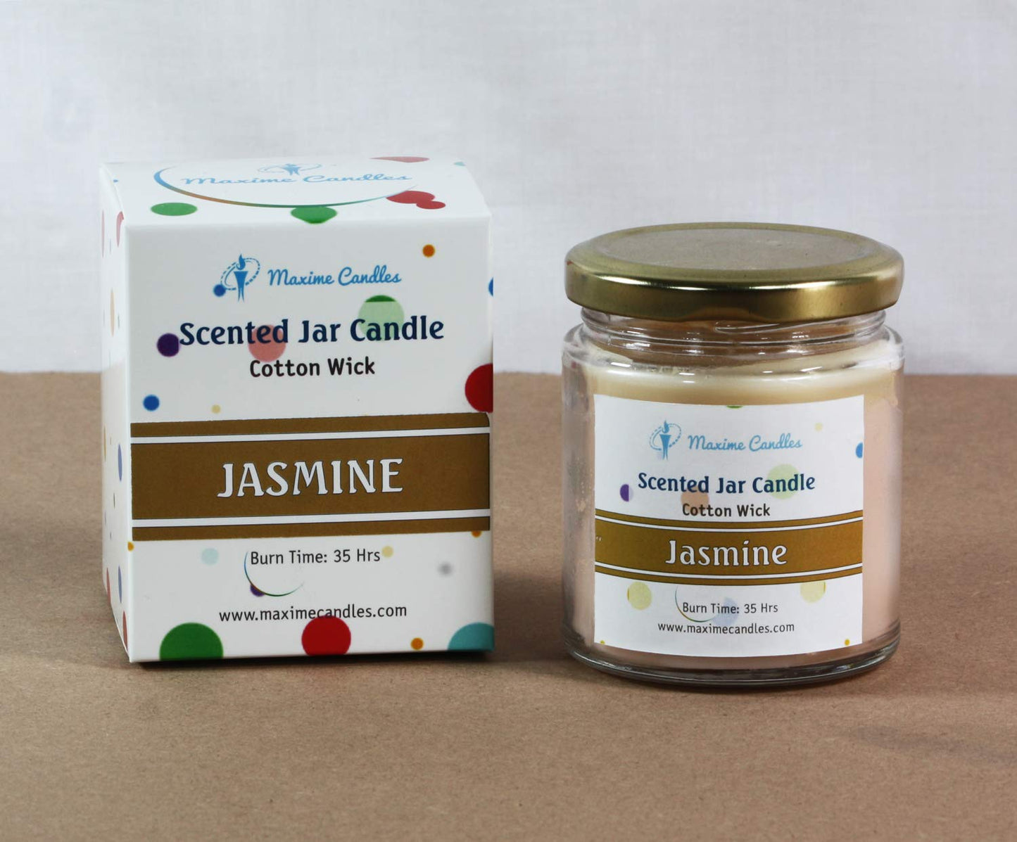 Jasmine Fragranced Glass Jar Scented Candle