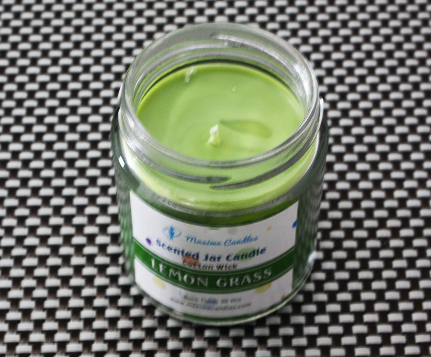 LemonGrass Fragranced Glass Jar Scented Candle