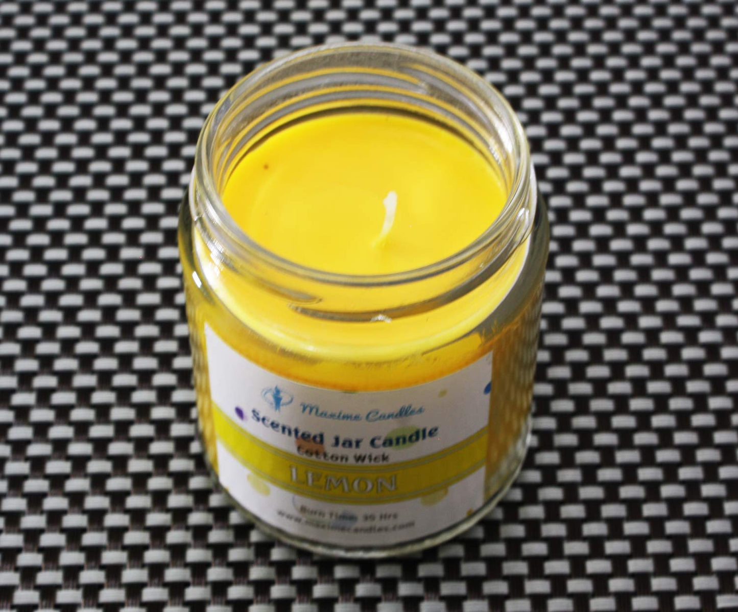 Lemon Fragranced Glass Jar Scented Candle