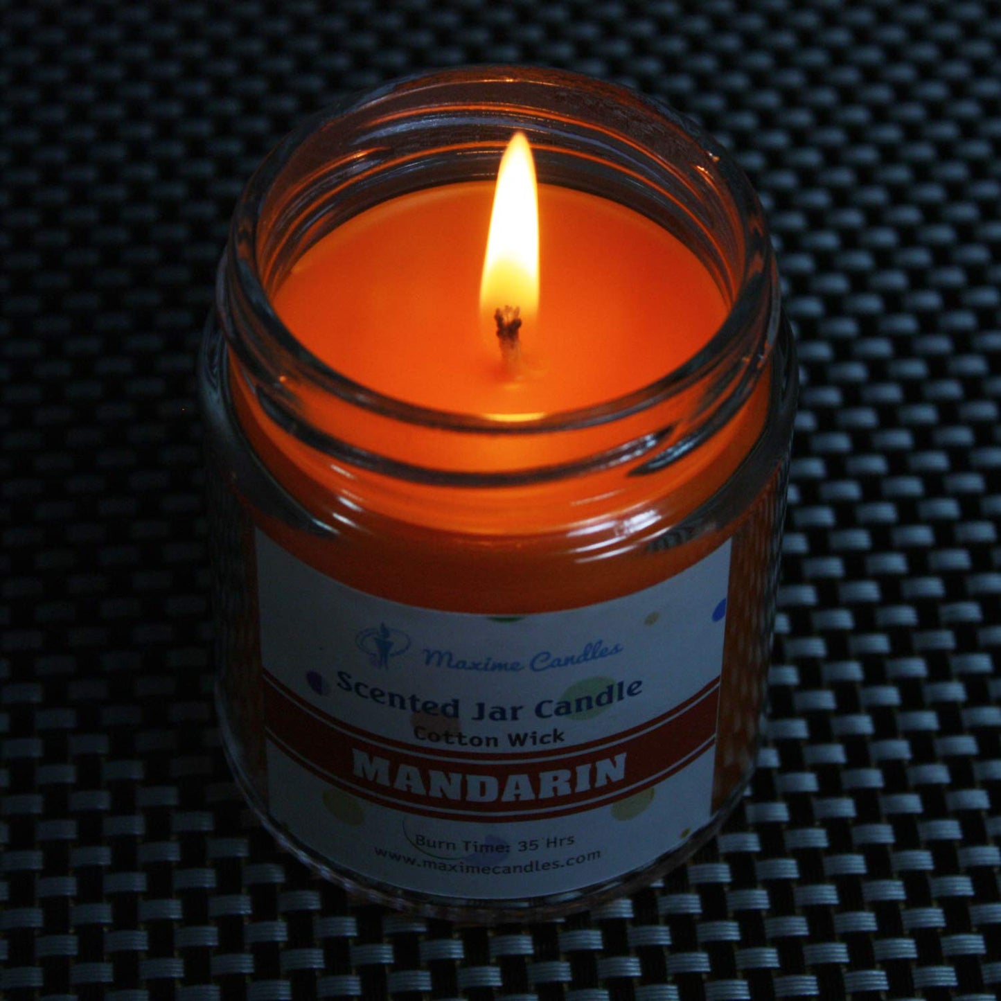 Mandarin Fragranced Glass Jar Scented Candle